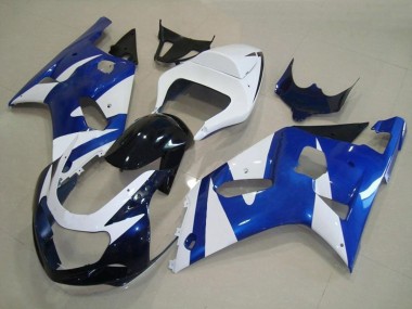 Best 01-03 Blue and White OEM Style Suzuki GSXR 600-750 Motorcycle Fairings