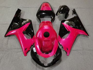 Best 01-03 Gloss Pink and Black Suzuki GSXR 600-750 Motorcycle Fairings
